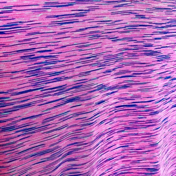 Spalding Short Sleeve Space Dye Speed Dri Workout Tee XL Pink Blue Gym T-Shirt - Picture 4 of 7